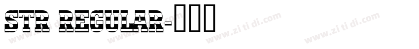 str regular字体转换